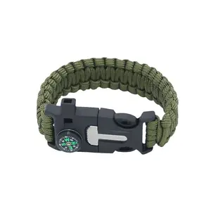 5-in-1 Multifunctional Paracord Strap Bracelets & Bangles, Outdoor Emergency Hand Rope Fashion Accessory
