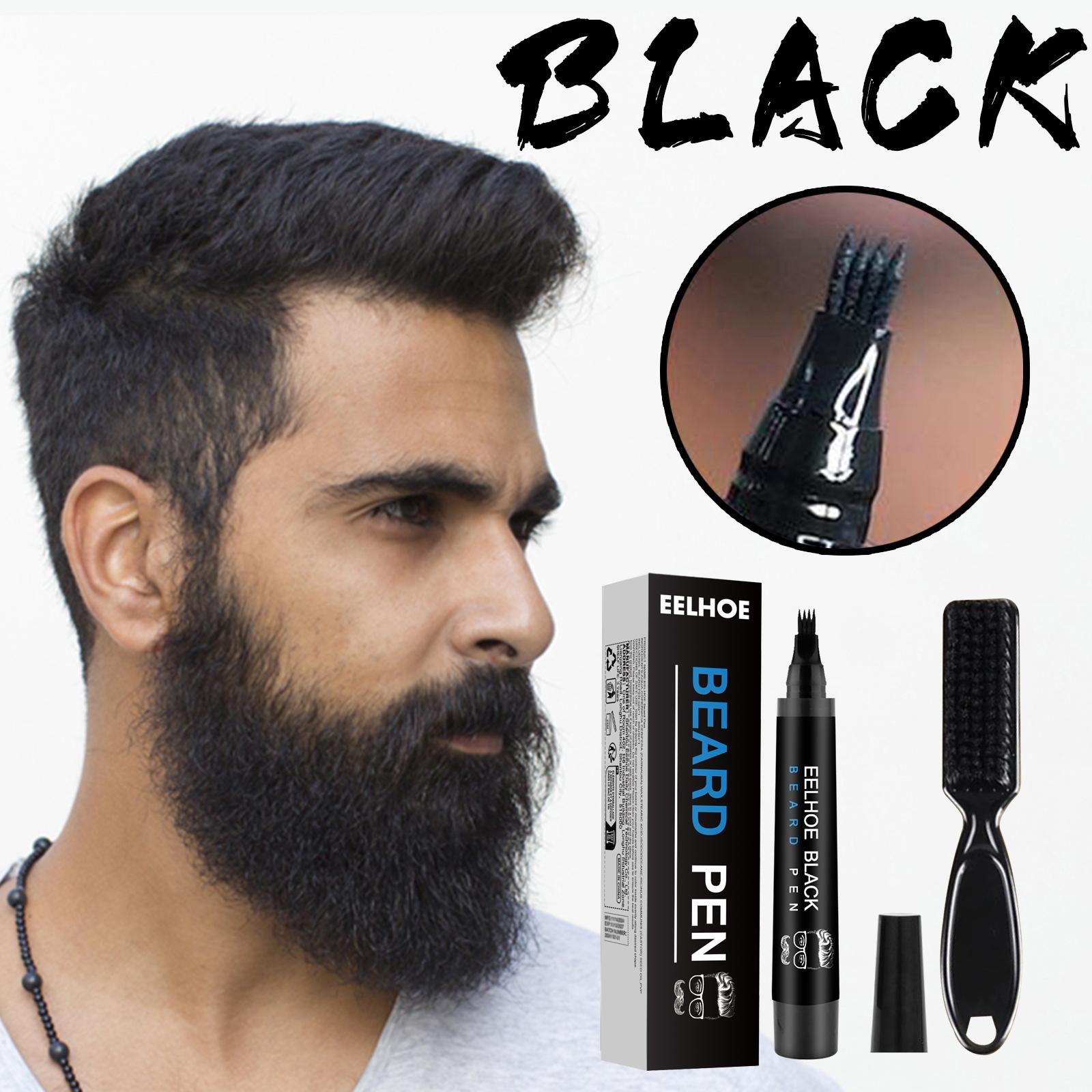 Eelhoe Beard Headline Filler Kit Waterproof Sweat-Proof Smear-Proof Makeup Beard Pen Beard Tracing Pen