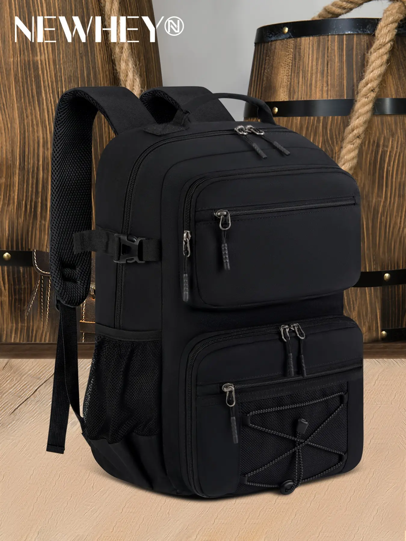 15.6 Inch Laptop Backpack with Insulated Lunch Box, Extra Large Travel Computer Backpack, Waterproof Daypack for Men Women
