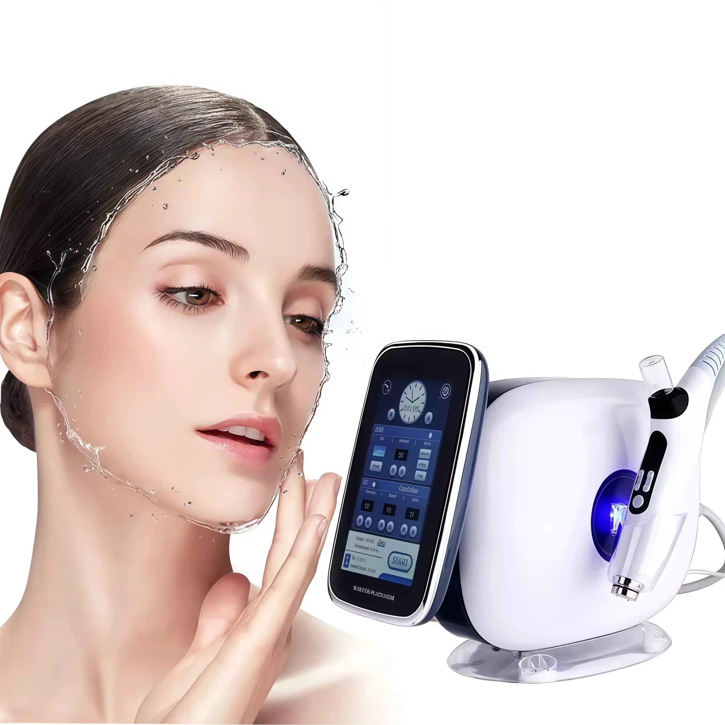 New Us Version Facial Care Nanocrystal Importer, Hydrating Device, Small Bubble Oxygen Importer, Facial Spa Cleaning Blackhead Remover, Facial Cleansing Equipment