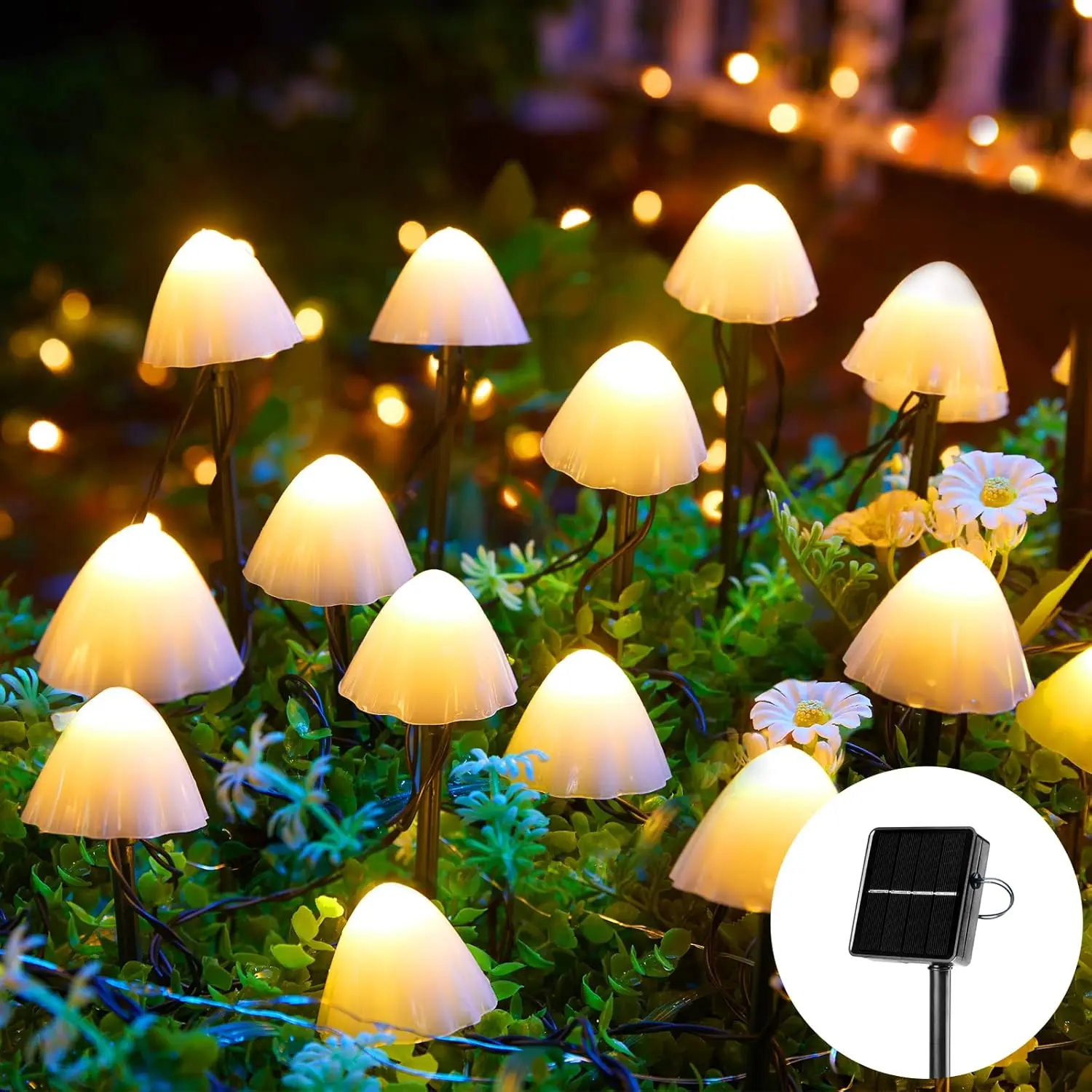 Mini Mushroom Solar Light, 20PC LED Cute Mushroom Shape Solar Light,Waterproof Outdoor Garden Solar Light, Landscape Stake Light For Garden Patio, Lighting, Solar Pathway Lamp, Outdoor Decorative Lights, Outdoor Decoration Light, Outdoor Solar Lights