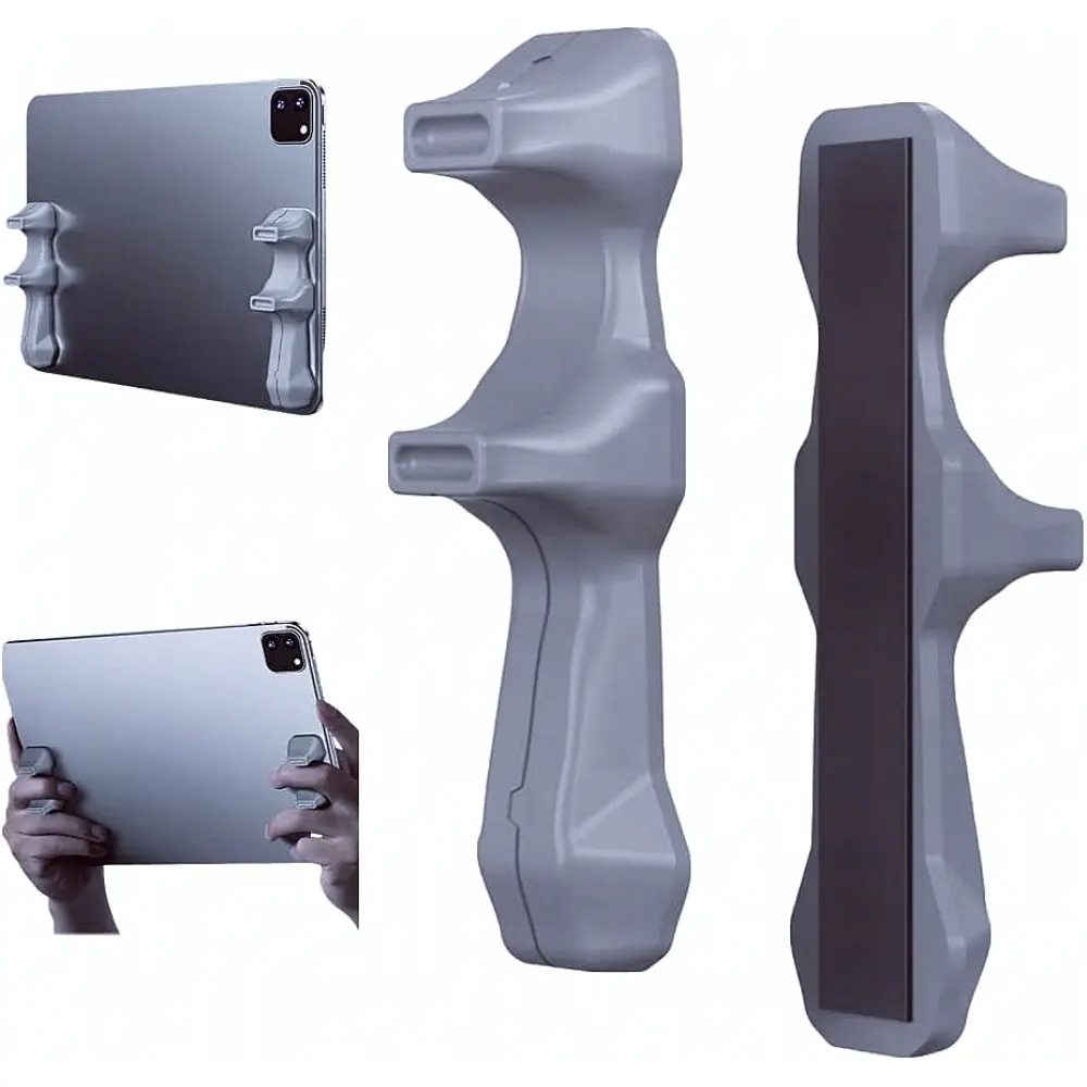Silicone Gaming Handle for iPad - Washable Reusable Anti-Slip Gamepad Grip, Multi-Finger Triggers Game Peripherals, Gaming Products for PUBG/Knives Out/Rules of Survival