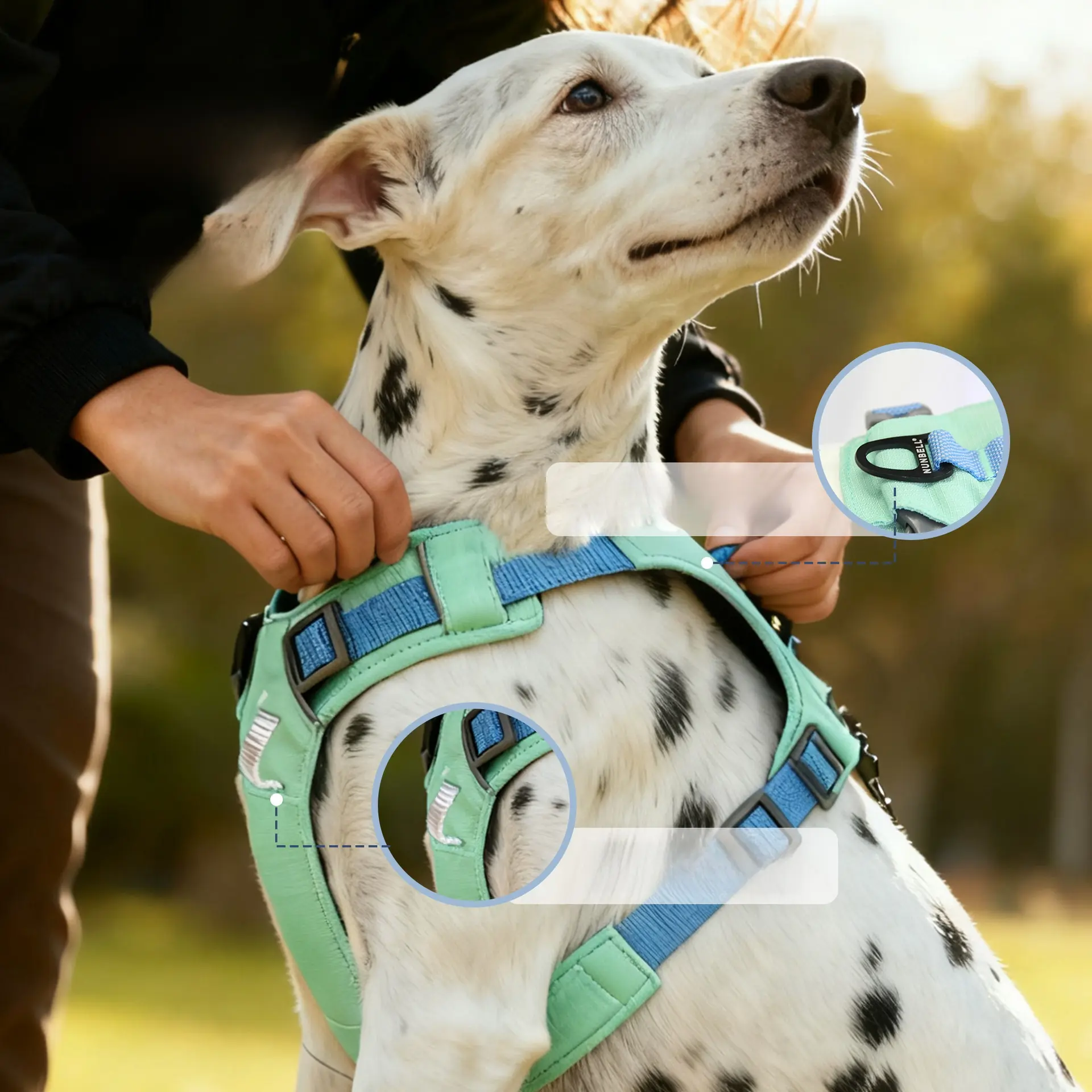 Nunbell cross-border lightweight pet harness-style leash for large, medium, and small dogs, customizable