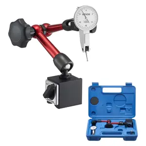 【DealsForYouDays】VEVOR Dial Test Indicator with Universal Magnetic Base and Storage Case, 0.0005 inch Accuracy, 0-0.03 inch Range, Micro Ball Handle for Narrow Area Measurement, Industrial Machining Inspection