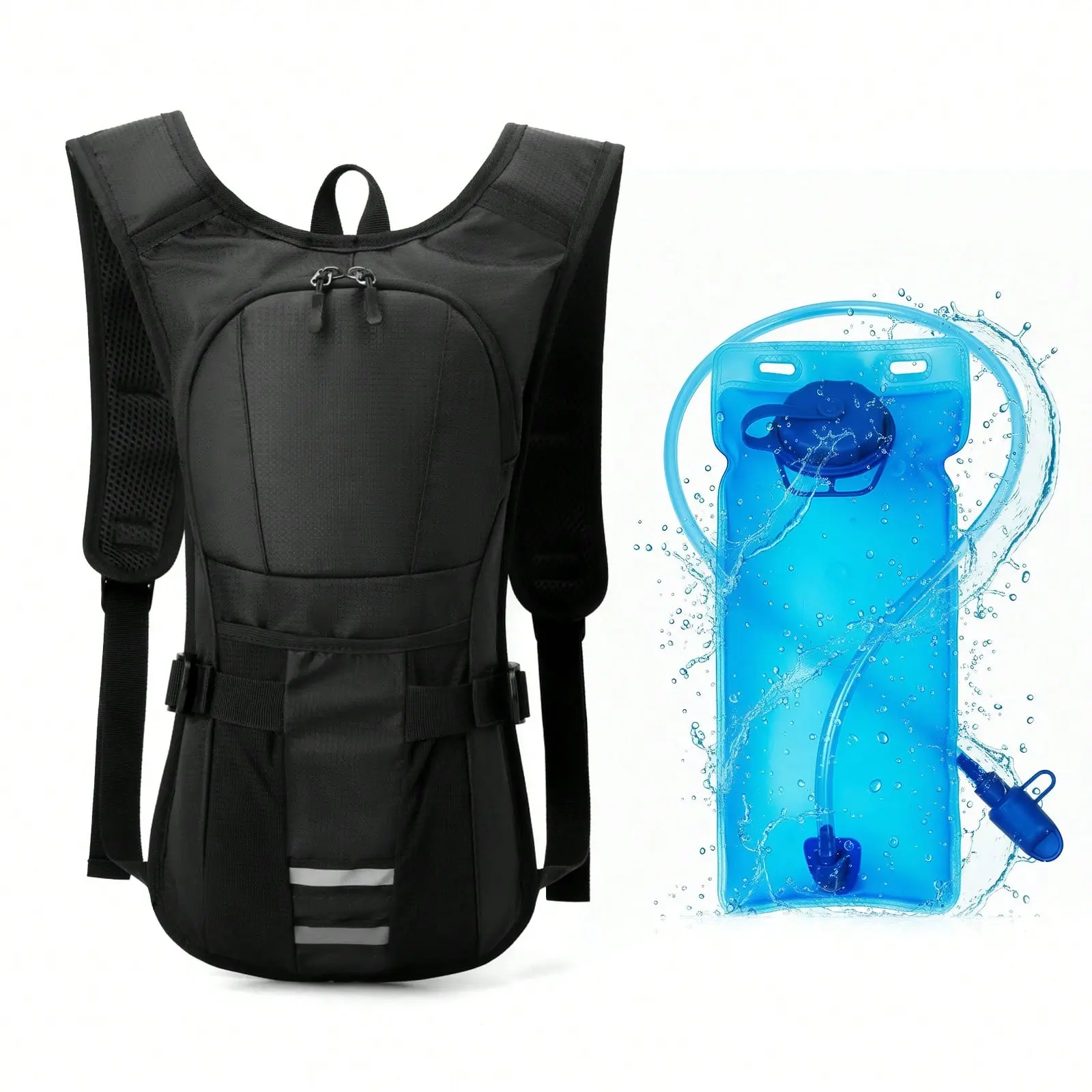 Hydration Backpack, Rucksack Backpack With 2L Bladder Bag, Hydration Backpack For Cycling Bicycle Bike Running Hiking Climbing Camping Pouch + 70oz Hydration Bladder, Lightweight Hydro Water Pack Cycling For Men Women