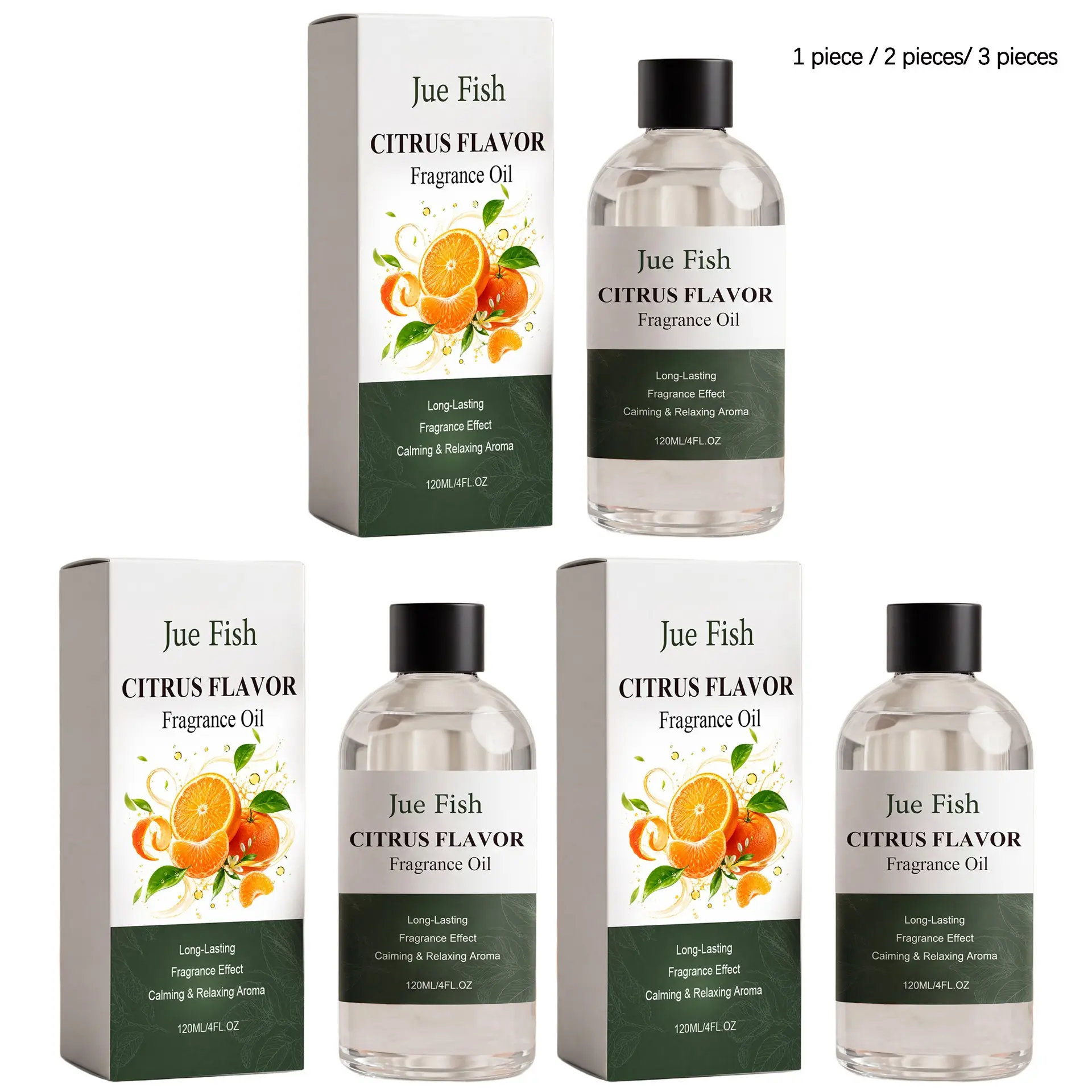 Pleasant Scent Essential Oil 120ML Pack Fresh and Gentle Odor Eliminator Natural Lasting Fragrance Creates Relaxing Atmosphere Convenient Daily Use