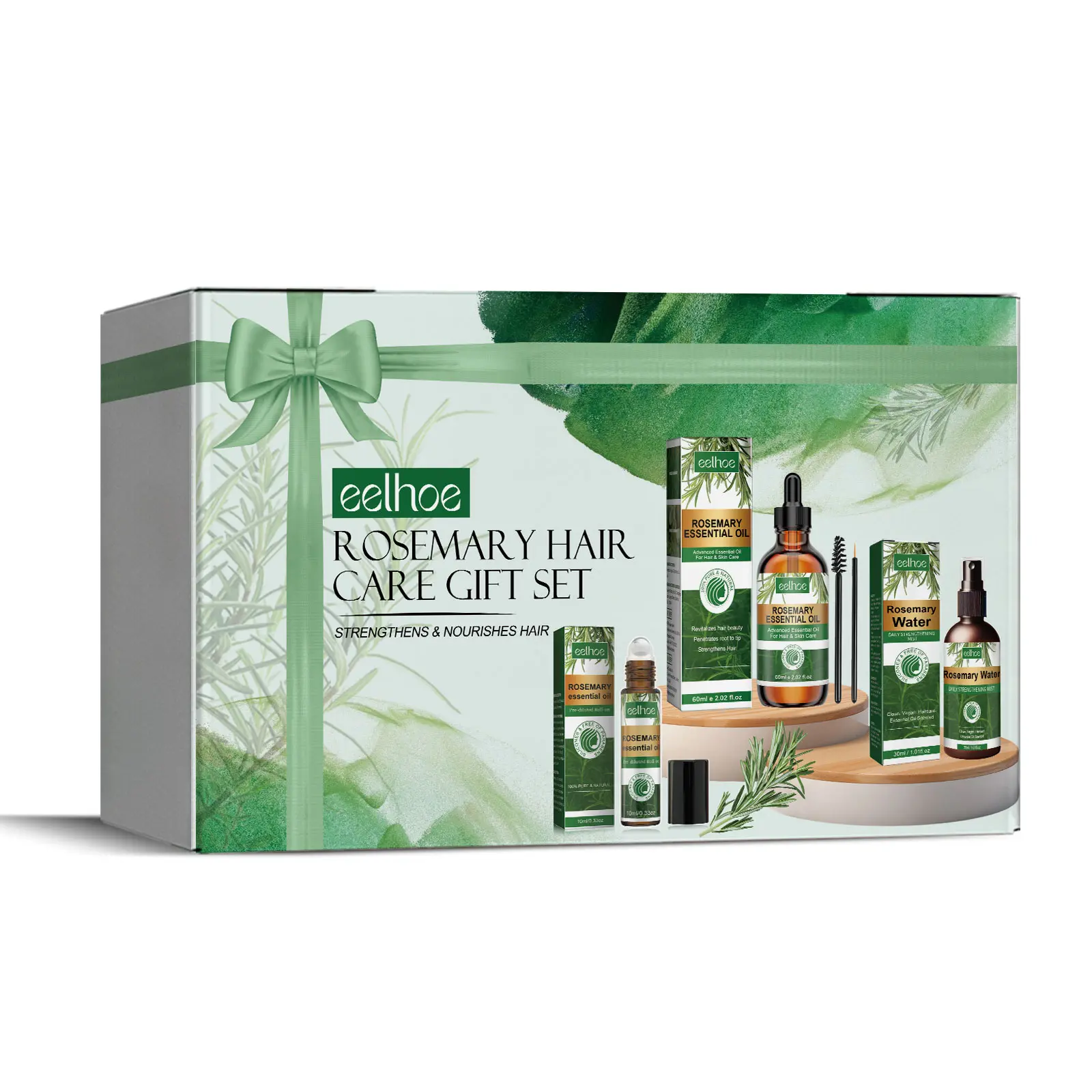Rosemary Infused Hair Nourishing Gift Set, Moisturizing Hair Care Kit for Soft, Fluffy & Smooth Strands, Daily Hair Root Conditioning Beauty Accessory