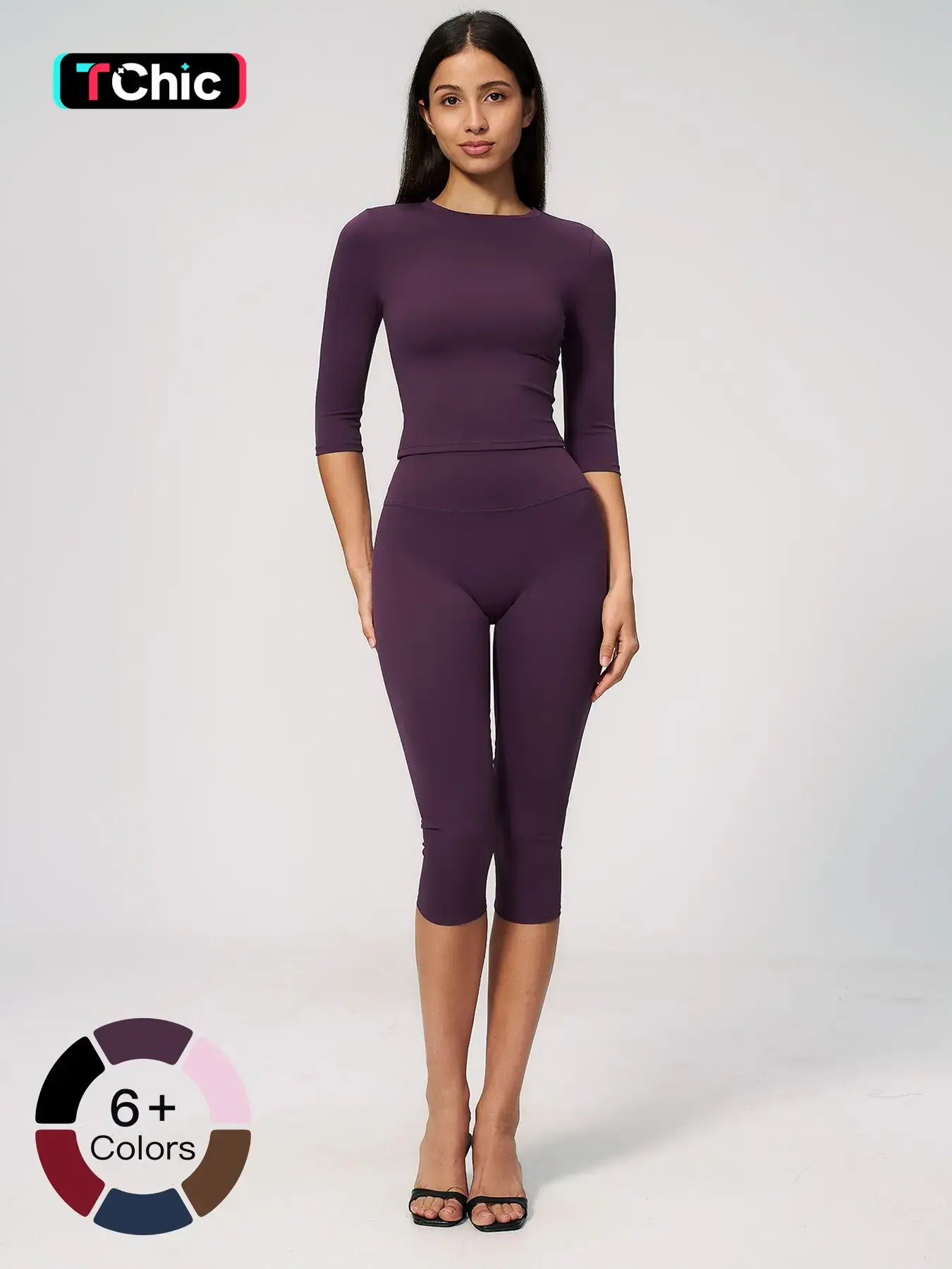 Women's New Fleece Sports Two-Piece Set, High-Waist Slim-Fit for Pilates, Training, Running and Fitness Yoga, High Elastic Gym Activewear, Bodycon Workout Set, Fitted Sportswear Set
