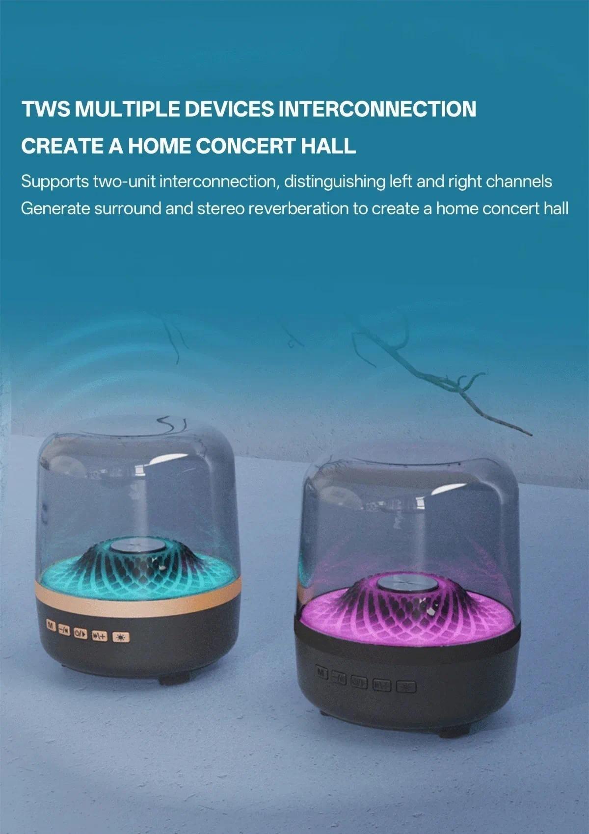 Bluetooth Soundbar With Breathing Lamp Subwoofer Hi-Fi Stereo Sound For Gaming Room Home Theater Decoration