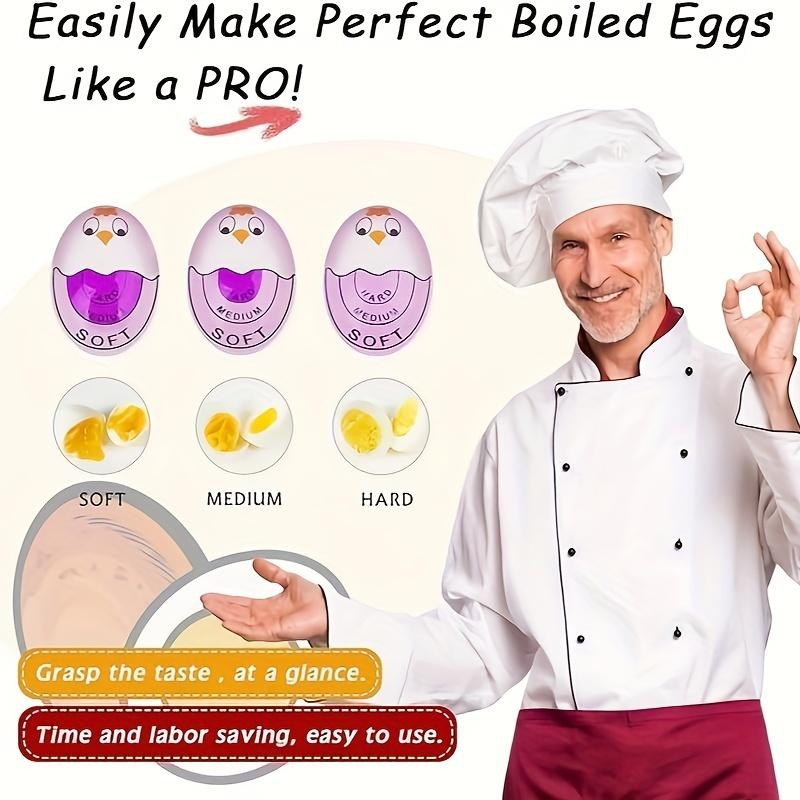 YUHUPHYLLIC 1pc Purple Egg Timer, Changing Egg Timer and Water Cooked Egg Rack - Perfect for Soft and Cooked Eggs, Safe and Fun, Easy to Read, No Guess! RV Small Tools, Kitchen Accessories