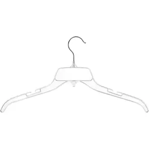 Clear Plastic Clothes Hangers - Durable Clothing Hangers - Versatile Plastic Hangers for Organizing Garments for Shirt, Dress and Coat - 25 Pack
