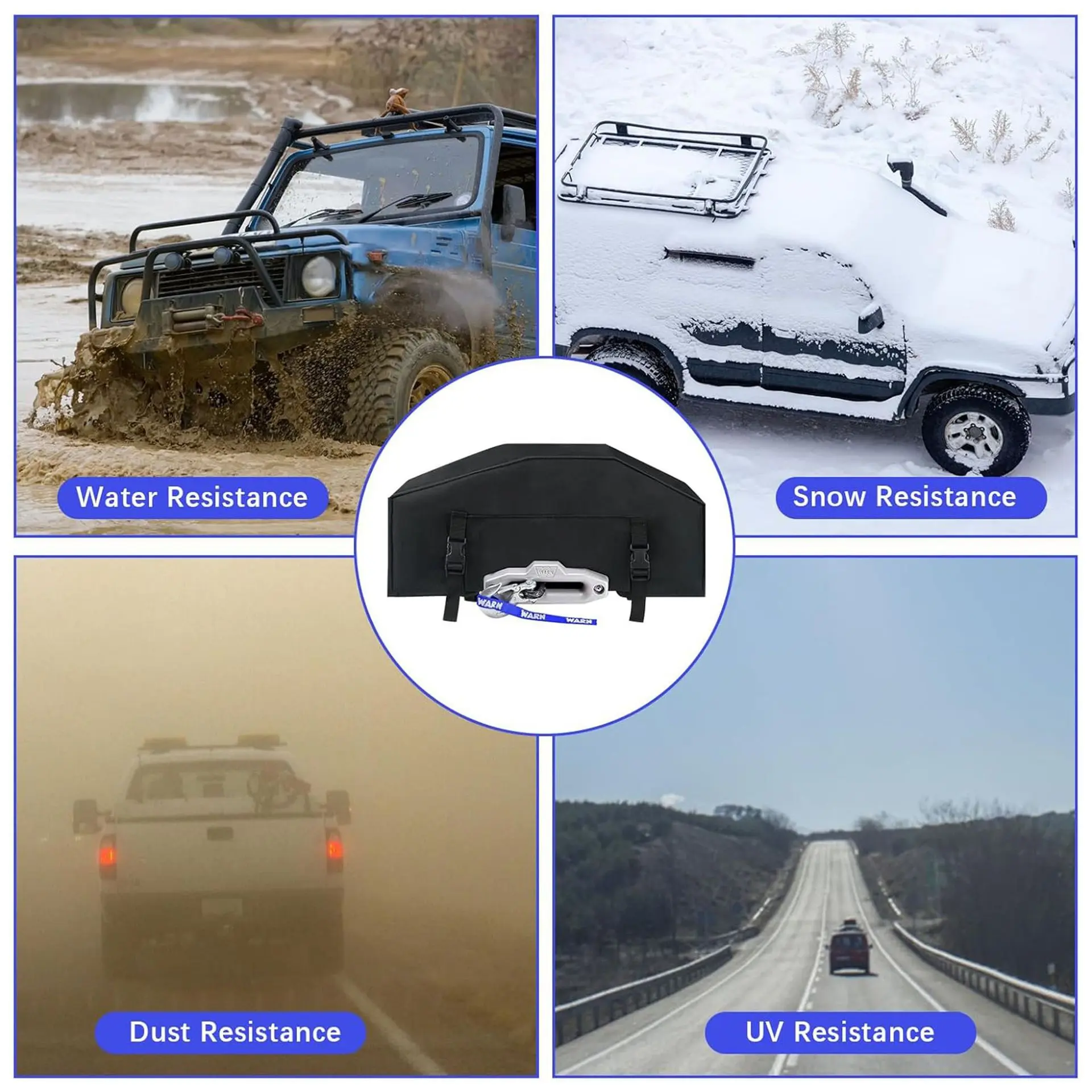 1 piece winch cover, tractor winch cover, winch protective cover, dust cover, UV protection and rain cover