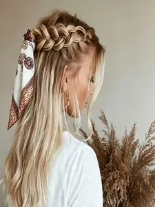 Adjustable Braided Hairband, Bohemian Style, Handmade Thick Braid Headband, Perfect for Weddings, Parties, Beach, Music Festivals