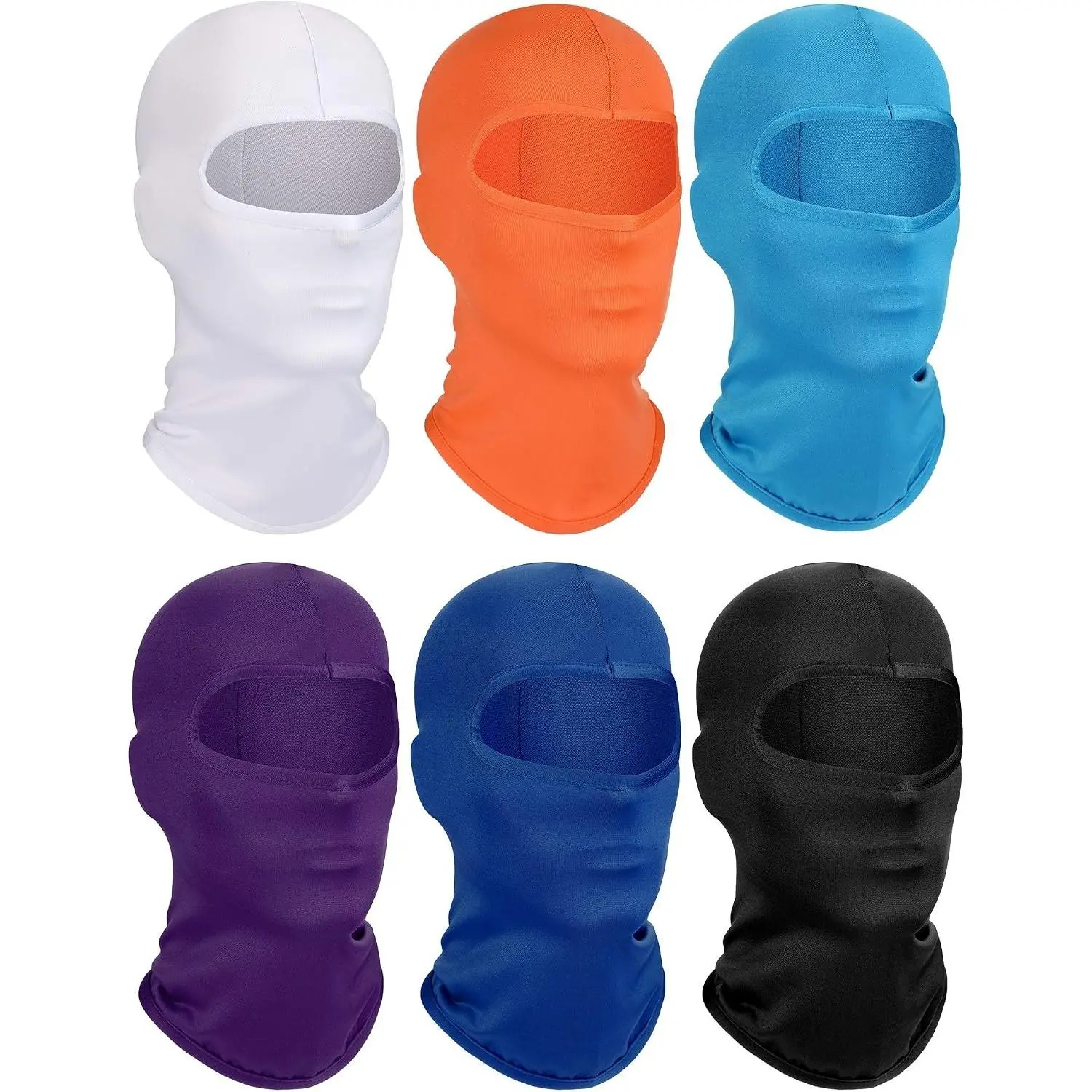 6 Pieces Ski Mask Kids Balaclava UV Protection Sun Hood Breathable Winter Windproof Face Covering Neck Gaiter