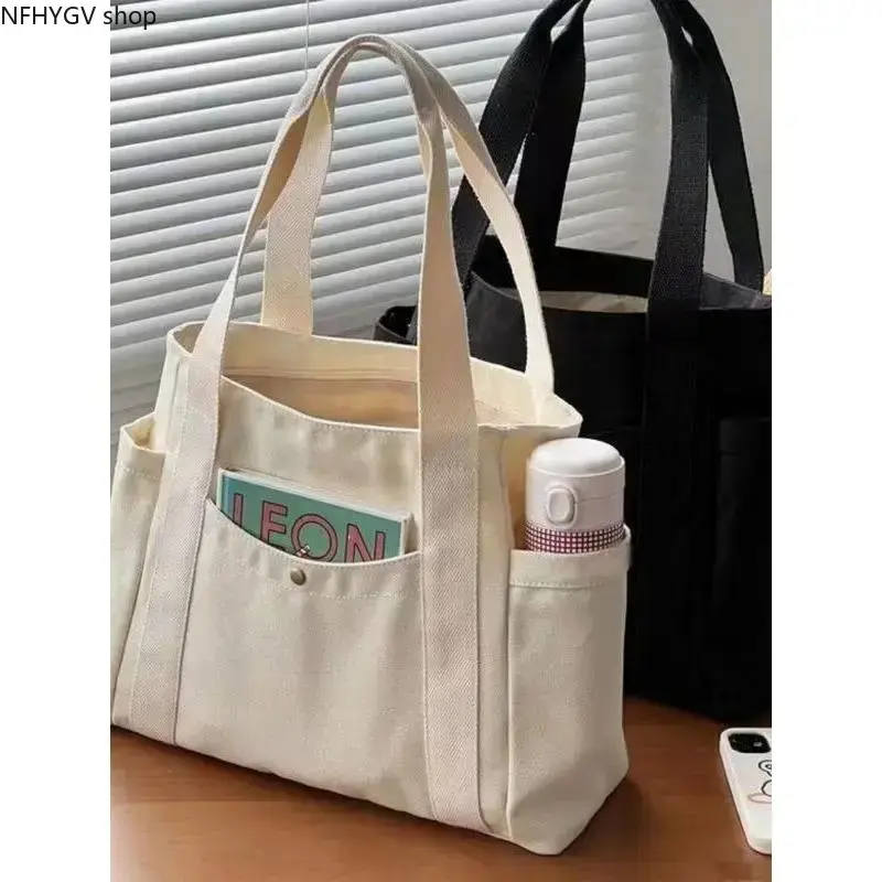 Women Solid Color Lightweight Office Shoulder Tote, Double Handle Multifunctional Large Capacity Carryall, Spacious Multi Compartment Business Handbag, Practical Daily Accessory Suitable For Office Work, City Commute And Everyday Business Errands