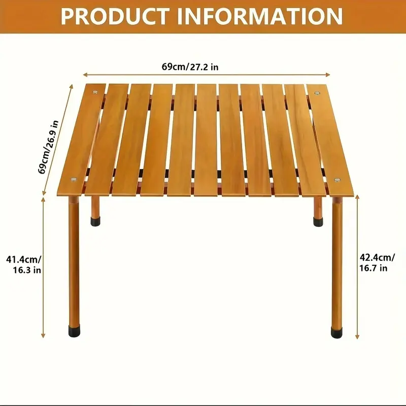 Portable camping side table, foldable beach table, roll-up design, multi-functional design, suitable for indoor and outdoor camping, picnics, backyard activities, and barbecues