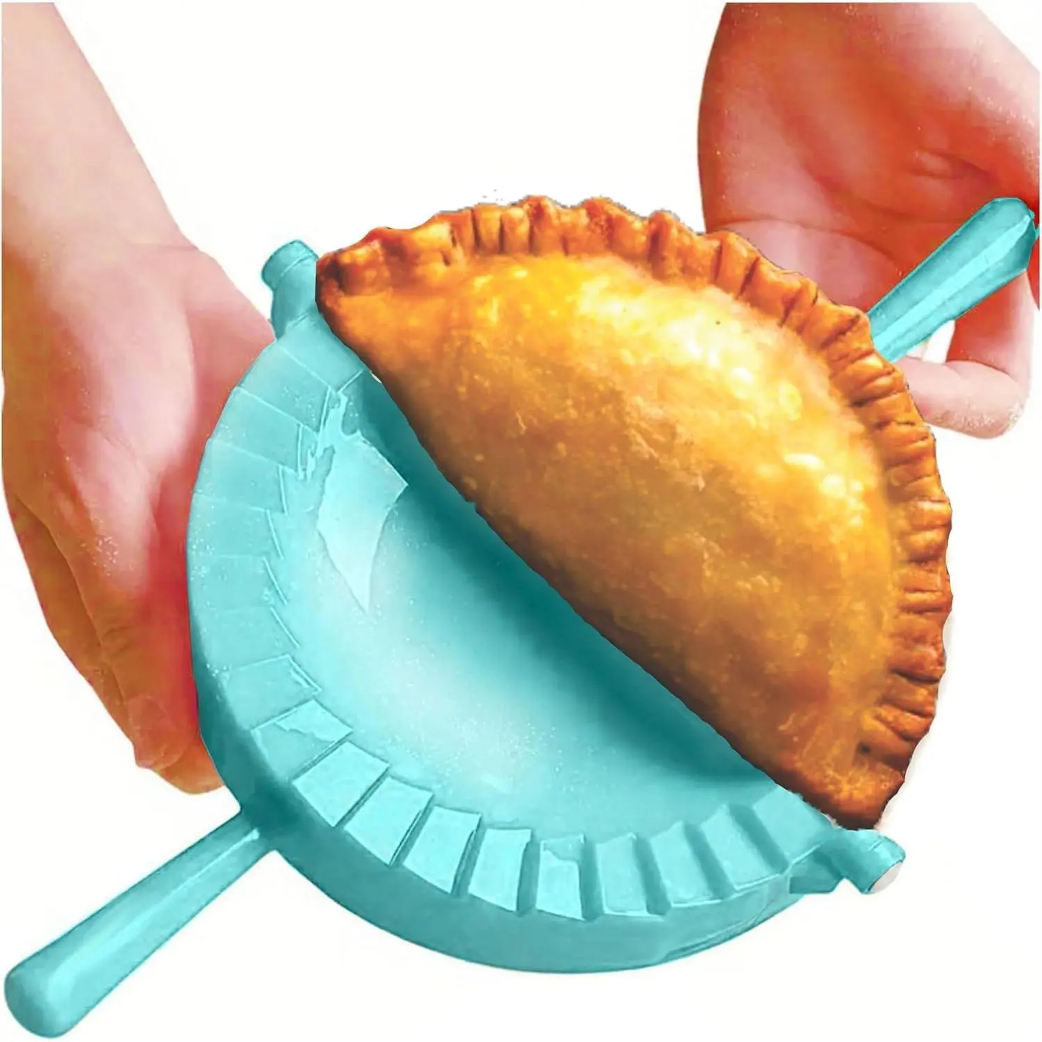 6 in Durable Plastic Empanada Maker Press - Professional Meat Pie Mold for Dumpling Making, Food Enthusiasts - Ravioli, Tortilla Folder, Quesadilla Tool, Synthetic