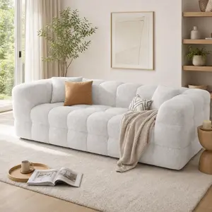 75" Cloud Loveseat Sofa in a Box, No Assembly Required Comfy Deep Seat Boneless Couch, Modern Small Couches for Living Room, Bedroom, Apartment