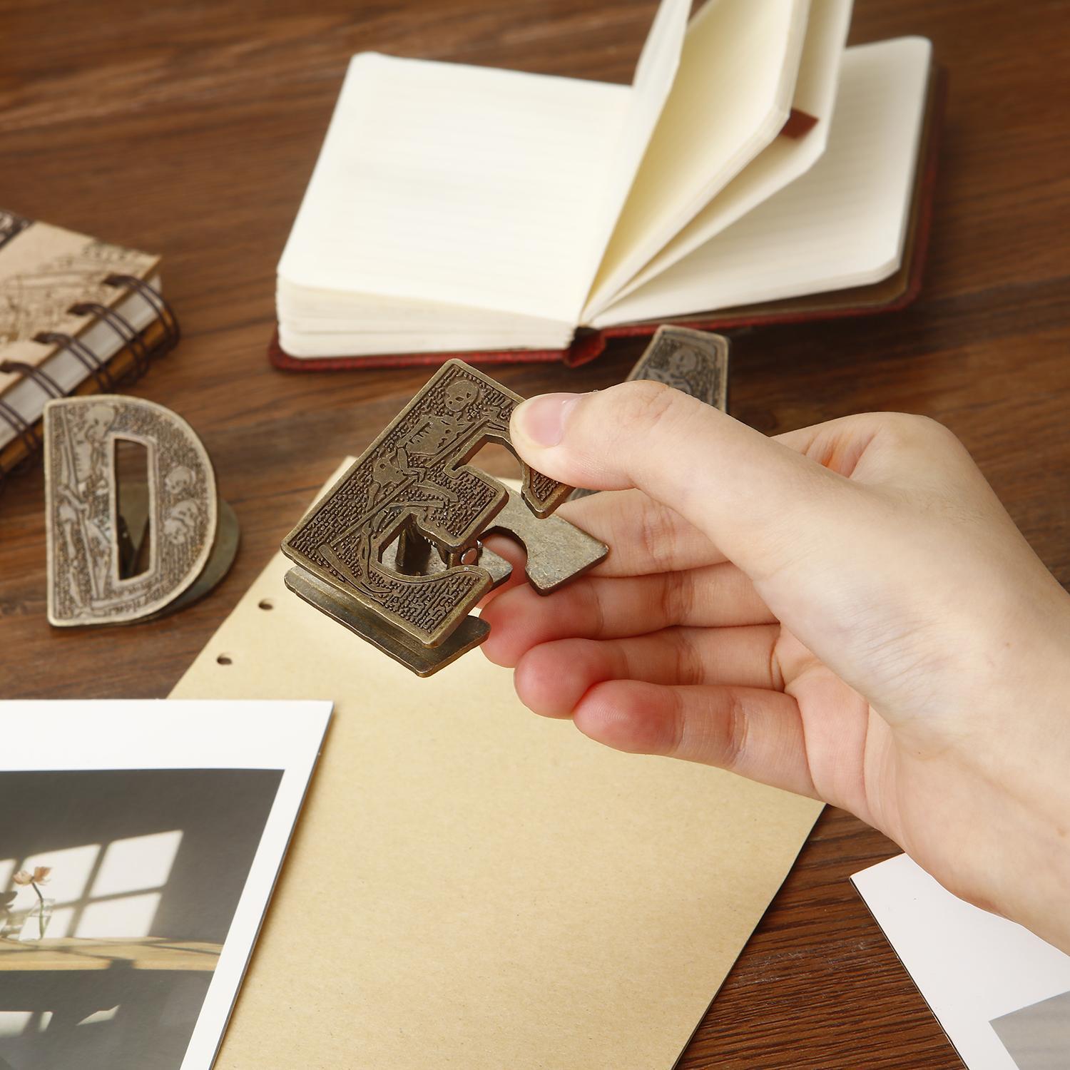 English Alphabet Binder Clips Bill Binder Clip Foldback Notes Letter File Paper Clip Binding Securing Clip for Office School