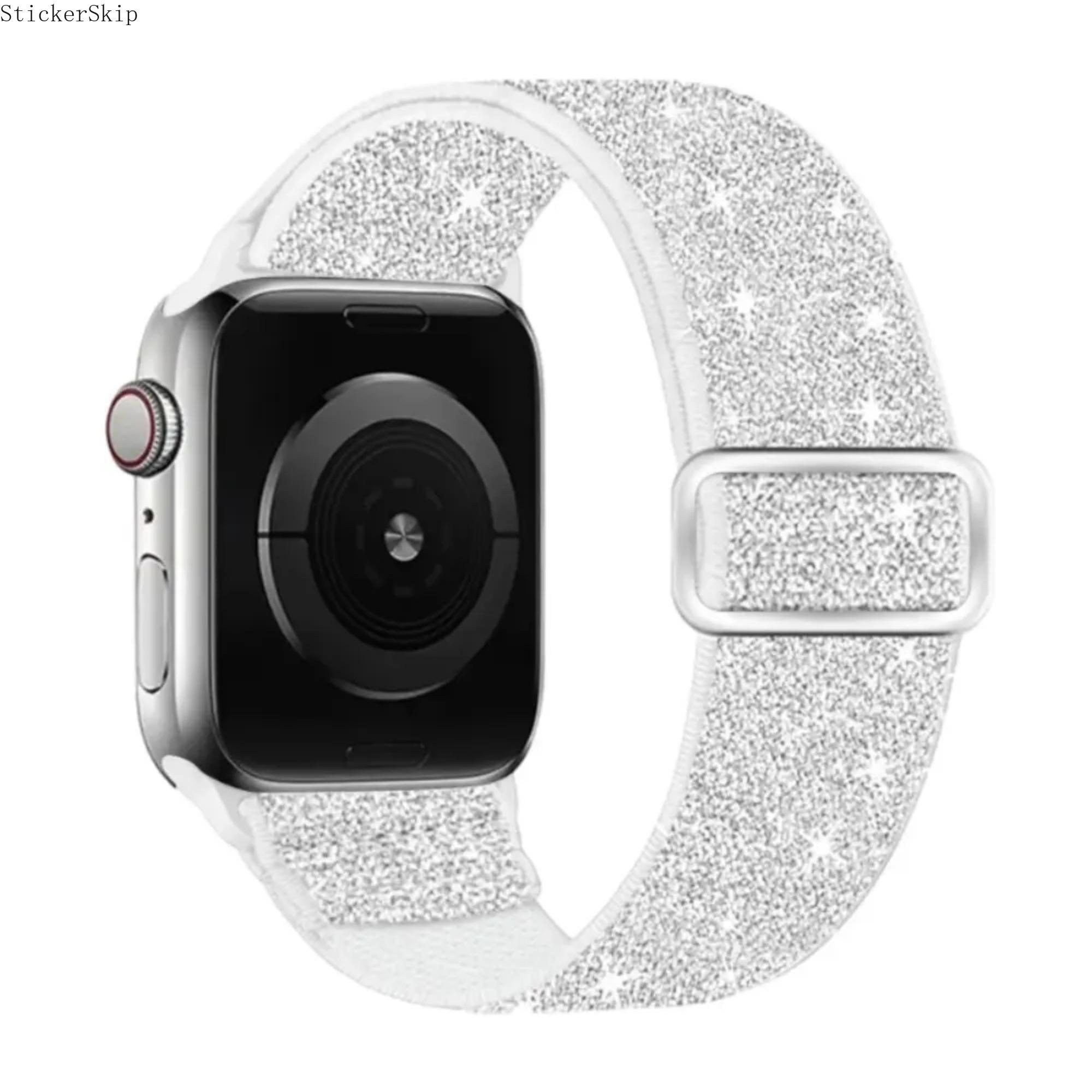 2026 Trendy Elastic Nylon Solo Loop Apple Watch Band – Adjustable Stretch Strap Compatible with 38–45mm Series 3–7 & SE, Soft Breathable Lightweight Wristband for Daily Wear, Fitness, Sleep & Gift