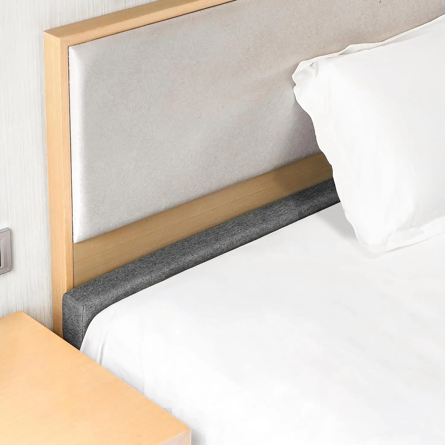 Bed Gap Filler for Full Mattress, High-Density 45D Sponge, Removable and Washable Cover, Mattress Extender Filler for Headboard Gap, Bed Crack, Wall(54"*2"*6", Full)
