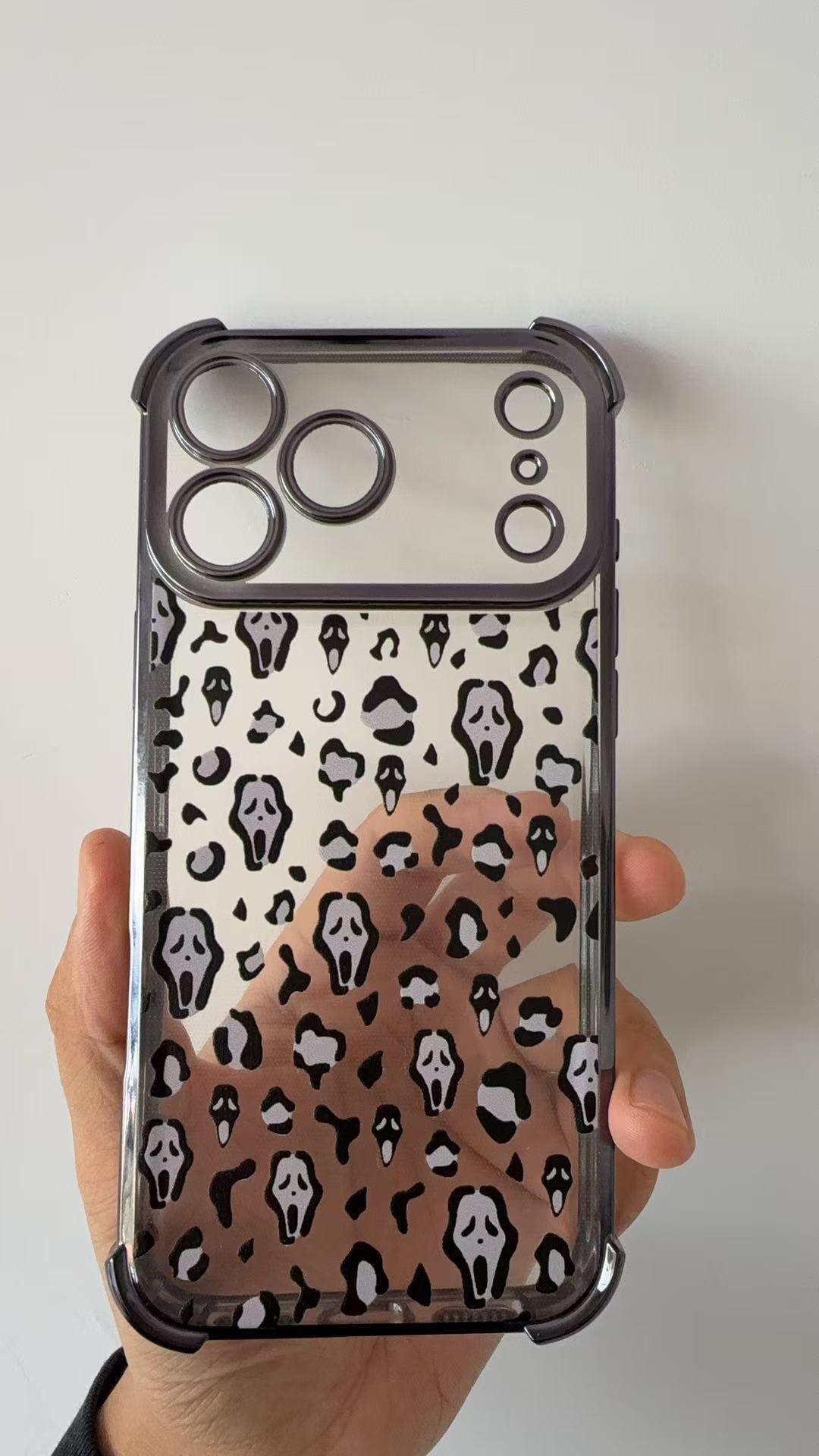 Scream Mask Mobile Phone Case, Designed With Spooky Faces And Wild Patterns, Suitable For IPhone 16, 15, 14, 13, 12 And 11 Pro Models, Made Of TPU Material, And Provides Shockproof Protection. Perfect For Family, Friends, Children, Birthdays,Boyfriends, G