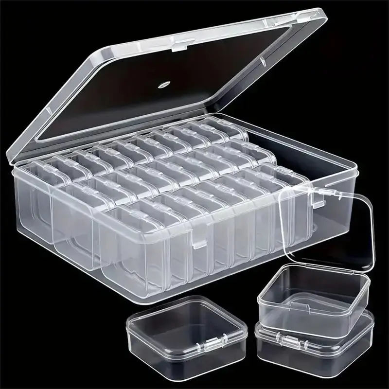 Clear Jewelry Storage Box, 1 Set of Transparent Multi Compartment Jewelry Organizers for Earrings, Rings and Necklaces, Adjustable Organizer, Home Organizer, Durable Plastic Storage Organizer, Clear Plastic Boxes, Clear Storage Containers