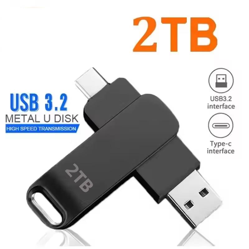 16TB USB 3.2 Flash Drives High Speed Transfer Metal Pendrive Memory Card Pendrive Flash Disk Memoria Waterproof Stick