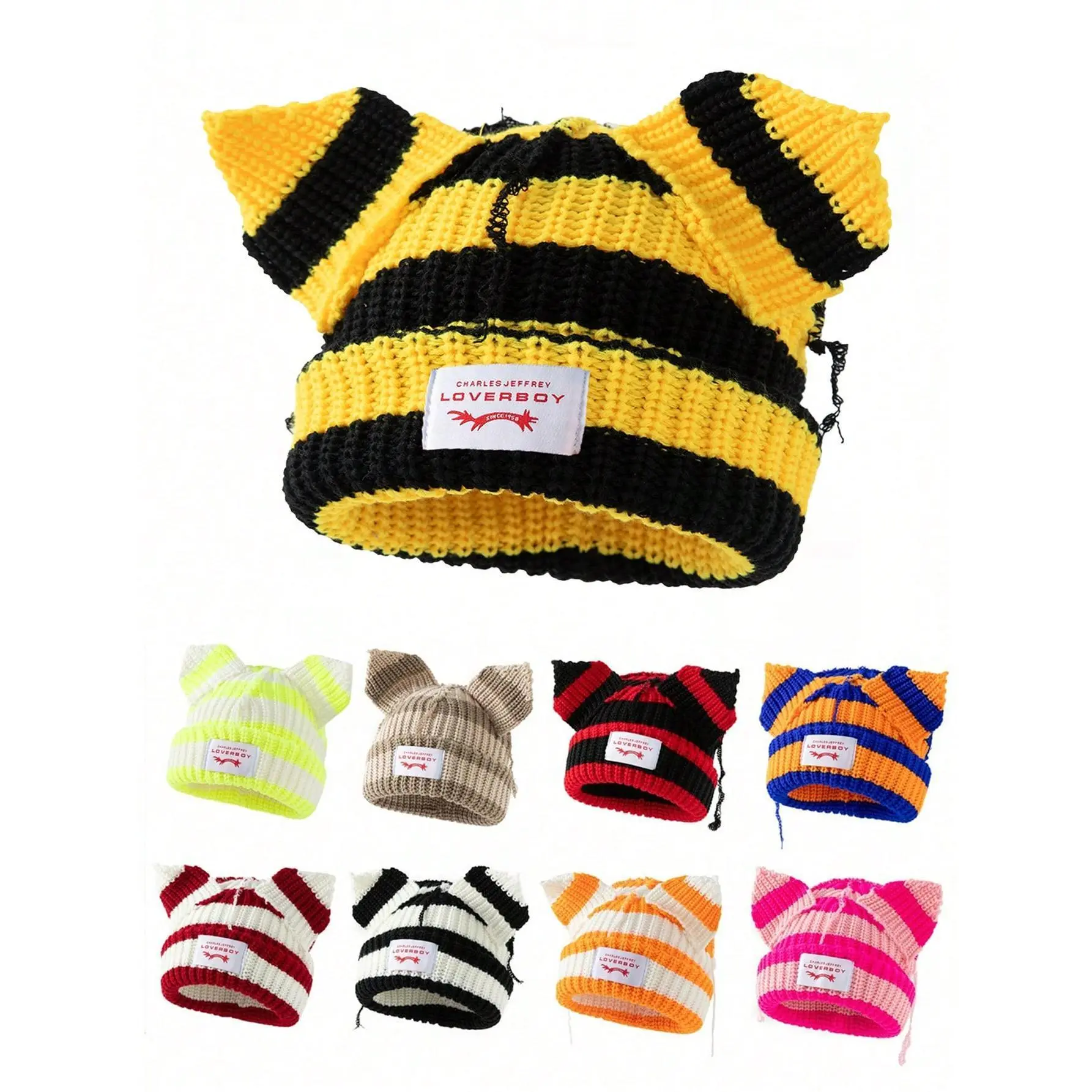 Women's Fashionable Car Embroidered Ear Flap Knitted Hat - 1pc Acrylic Knit Beanie with Cute Look, Accessories for Women, Suitable for Autumn Winter Daily Wear & Travel, Ear Flap Hat, Unisex, Casual, Plain, Hollow Out, Knit Cap Hats