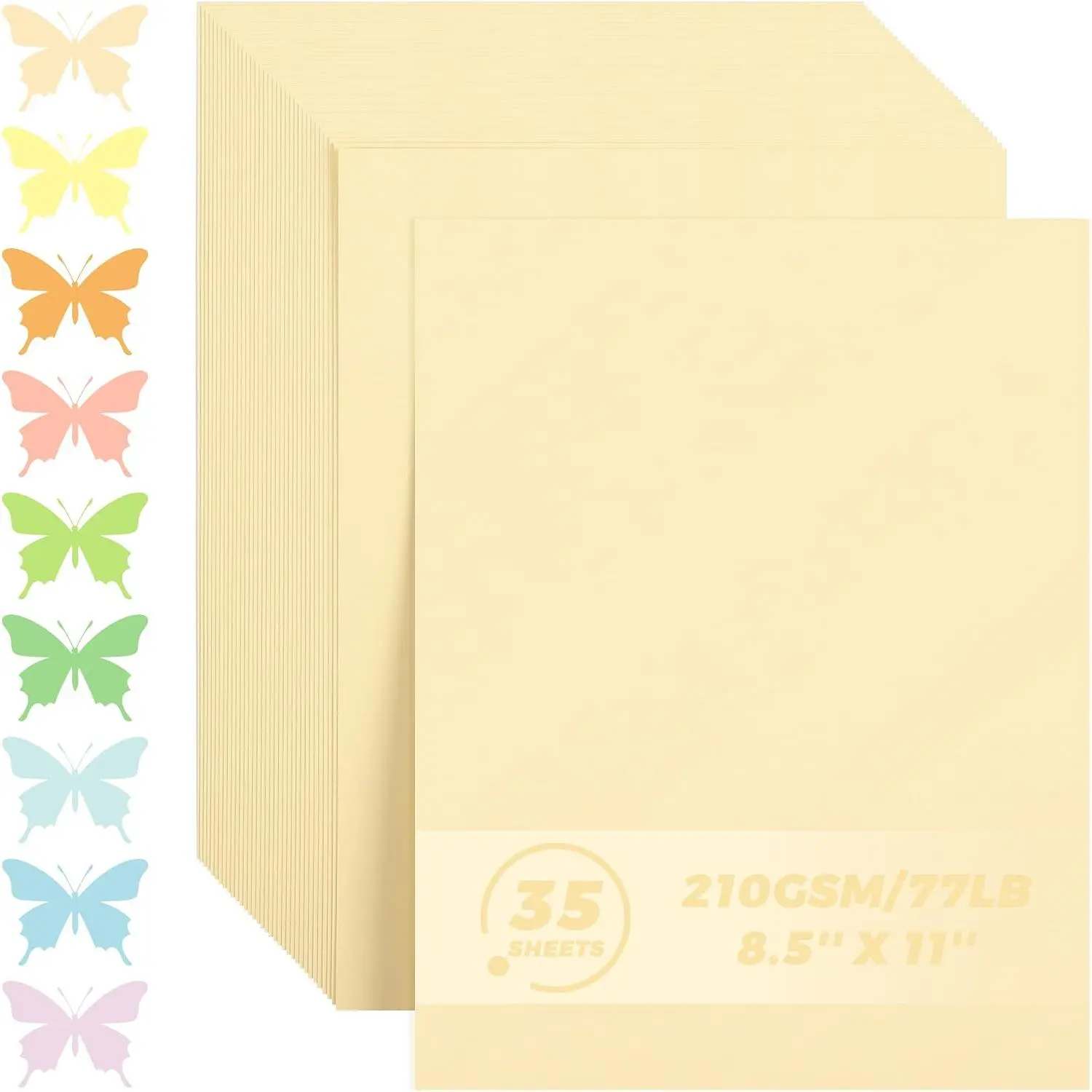 35 Sheets Creamy White Cardstock - 8.5'' x 11'' 77lb/210gsm |  Heavyweight Double-sided Thick Cover Card Stock Paper  for Scrapbook, Crafts, Card Making,Wedding UAP37CM35