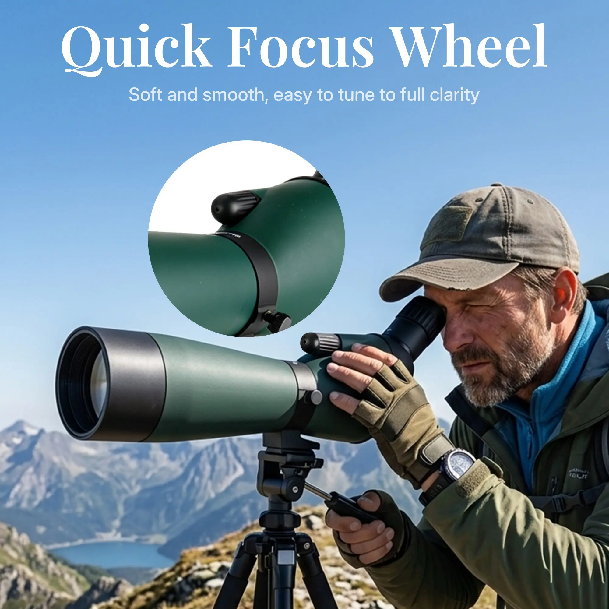 25-75X70 Spotting Scope | High Power HD Monocular Telescope with Tripod & Phone Adapter for Bird Watching, Wildlife Observation & Outdoor Adventures MAGNIDOG