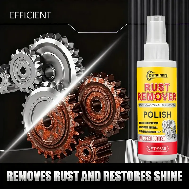 Metal Rust Remover, Effective Iron Rust Removal for Metal Surfaces, Suitable for Metals and Hardware, Metal Surface Degreaser Liquid, Cleaner, Convenient