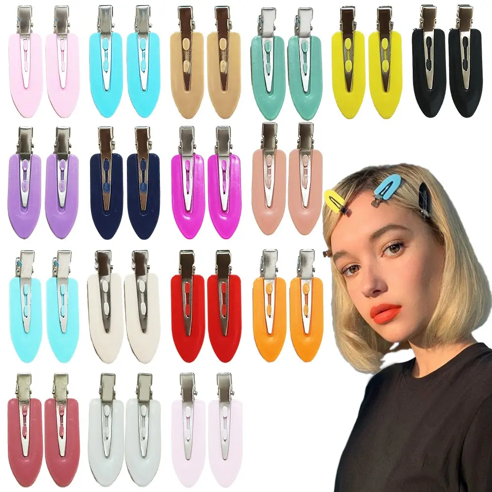 50 Pcs No Bend Hair Clips No Crease Hair Clips, 2.3in Makeup Hair Clips, Duck-Billed Hair Clips for Styling Sectioning, Creaseless Hair Styling Clips, Clip Design, Duckbill Clips