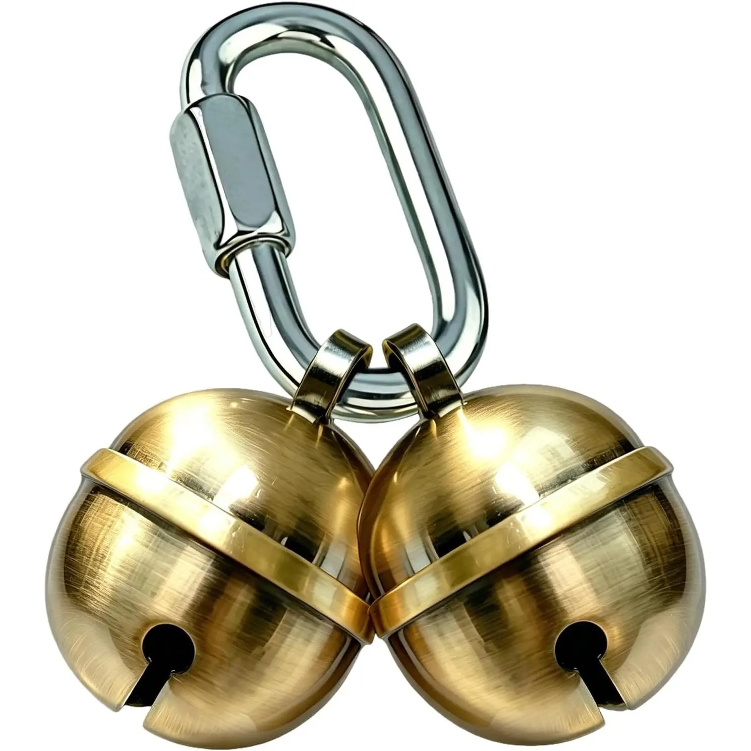 2 Extra Loud Dog and Cat Bells, Heavy Duty Copper Collar Bell with Quick Link for Pet Tracking