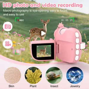 Digital Microscope, Handheld with Photo and Video Function, 2-Inch LCD Screen, Educational Science Gift for Kids Aged 3+