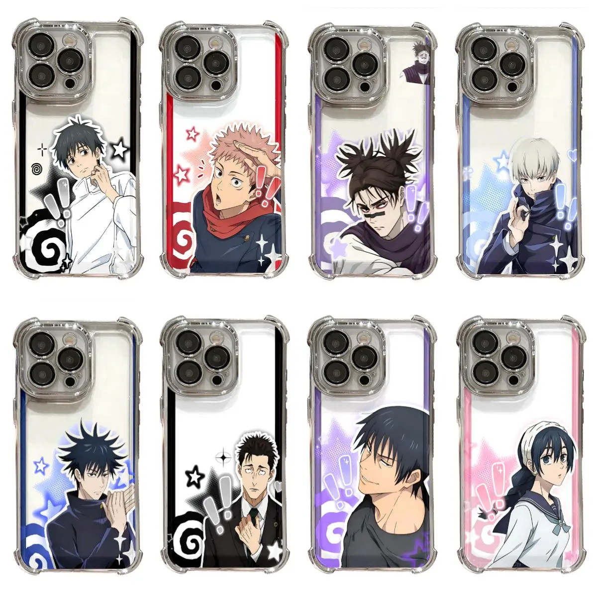 Jujutsu Kaisen Anime Cool Print Phone Case for iPhone 17/16/15/14/13/12/11 Pro Max Plus Air, Unique Design Casing for Smartphone/Cellphone/Handheld Devices, Anti-Fall Protective Gift, Accessories