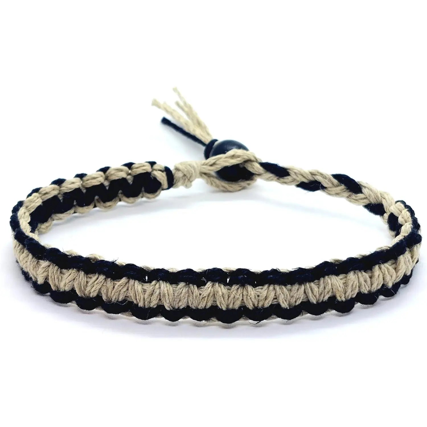 Black and  Surfer Hawaiian Style  Bracelet -