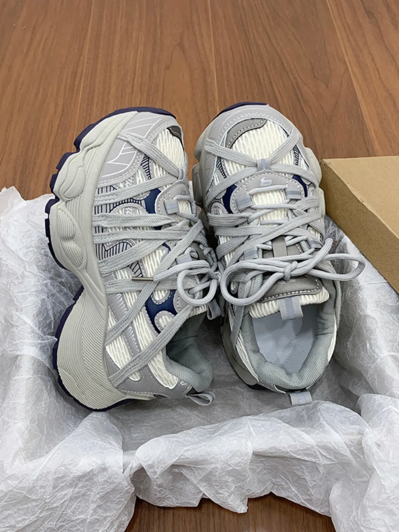 Trendy Strap Design Dad Shoes, Dual Mesh Breathable Comfort Sports Shoes, Thick Sole Height Increase, Versatile Walking Shoes