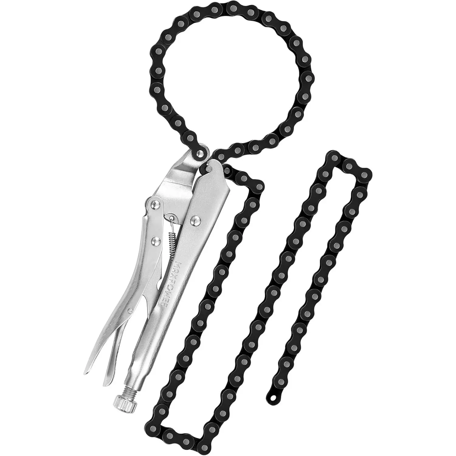 Locking Chain Clamp, 9-Inch Locking Chain Pliers with 47.2” Chain, 14.2” Diameter, Quick Release