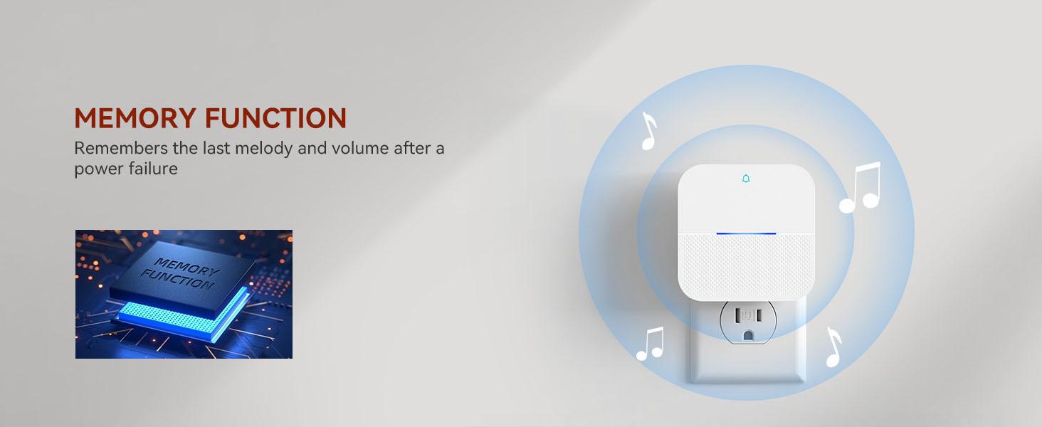 Lighted Wireless Doorbell for Home, Waterproof Battery Doorbell Wireless 1,000ft Range, 5 Volume Levels with 58 Chimes & LED Flash on Receiver (White, 2 Buttons & 1 Receiver) Lighted Wireless Doorbell for Home, Waterproof Battery Doorbell Wireless 1,000ft Range, 5 Volume Levels with 58 Chimes & LED Flash on Receiver (White, 2 Buttons & 1 Receiver)