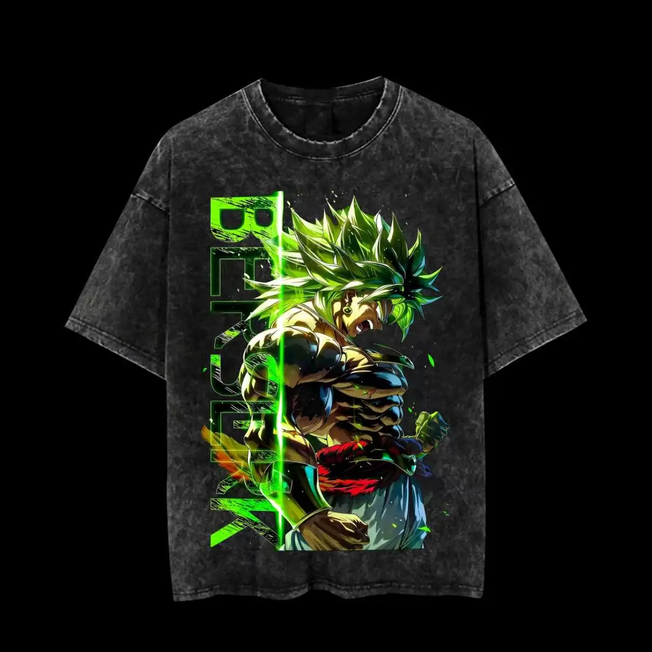 Men's Fashion T-Shirt Berserk Broly Dragon Ball Vintage Washed Oversized T-Shirt Men Casual Shirt