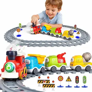 Toys for Toddlers: Electric Steam Train Set (with Sound, Light, and Steam Effects), Magnetic Carriages, DIY Tracks—An Educational Toy and a Perfect Christmas or Birthday Gift for Children Aged 18 Months and Up (Unisex).