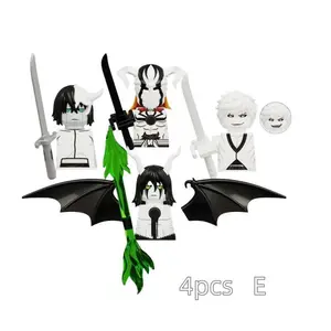 2026 hot item New Bleach Mini Anime Figures Building Blocks Kurosaki Ichigo Ulquiorra Cifer Multiple Weapon Accessories Toys Gifts