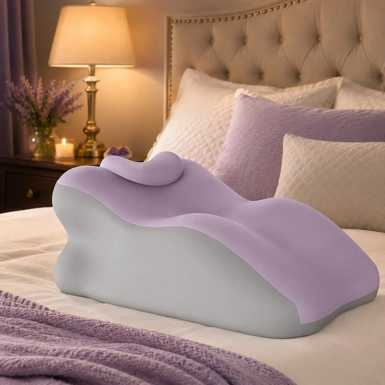 Dual Person Body Position Support Lumbar Pillow, Multi-Functional Cushion, Washable, Soft, Durable, Ideal for Living Room, Bed, Office, With Cushion