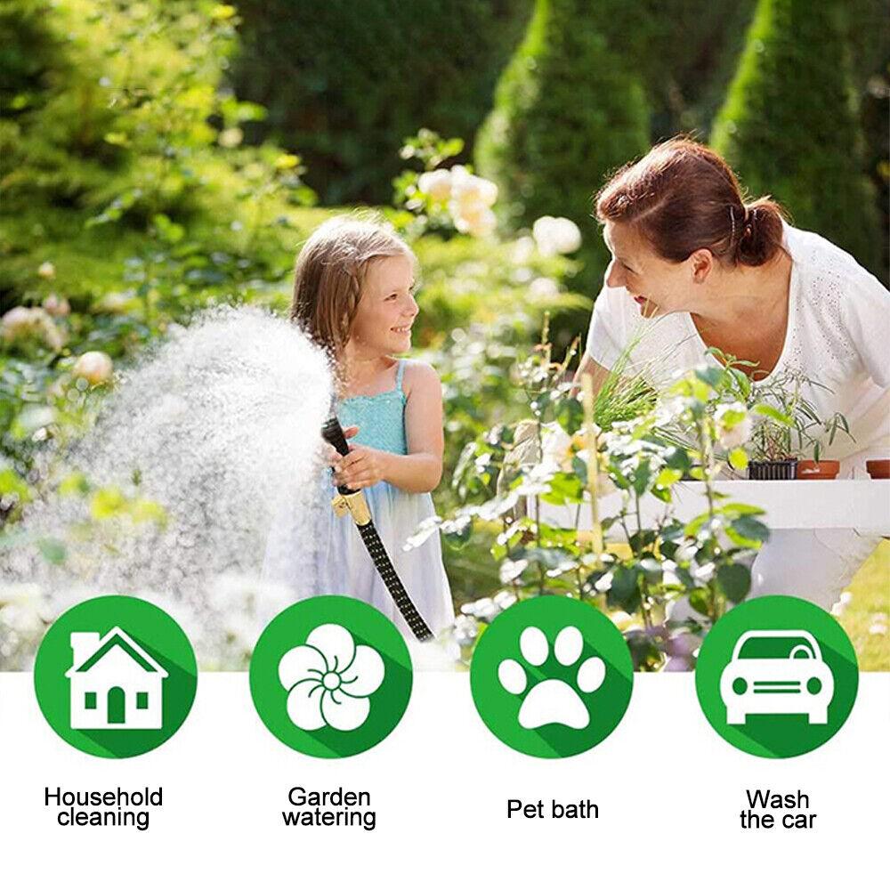 25/50/75/100FT Expandable Garden Hose, Water Pipe With 10-Function Nozzle, Additional Strength 2500D, Durable Flexible Water Pipe Without Kink, 3/4" Solid Fittings, Outdoor Tools 25/50/75/100FT Expandable Garden Hose, Water Pipe With 10-Function Nozzle, Additional Strength 2500D, Durable Flexible Water Pipe Without Kink, 3/4" Solid Fittings, Outdoor Tools