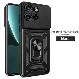 Case for Motorola Moto S50 5g China Version/Moto Edge 50 Neo 5G, Adjustable Magnetic Stand, Military Grade Shockproof, Anti-Fingerprint, Lens Protector for Motorola Moto S50 5g China Version/Moto Edge 50 Neo 5G Case