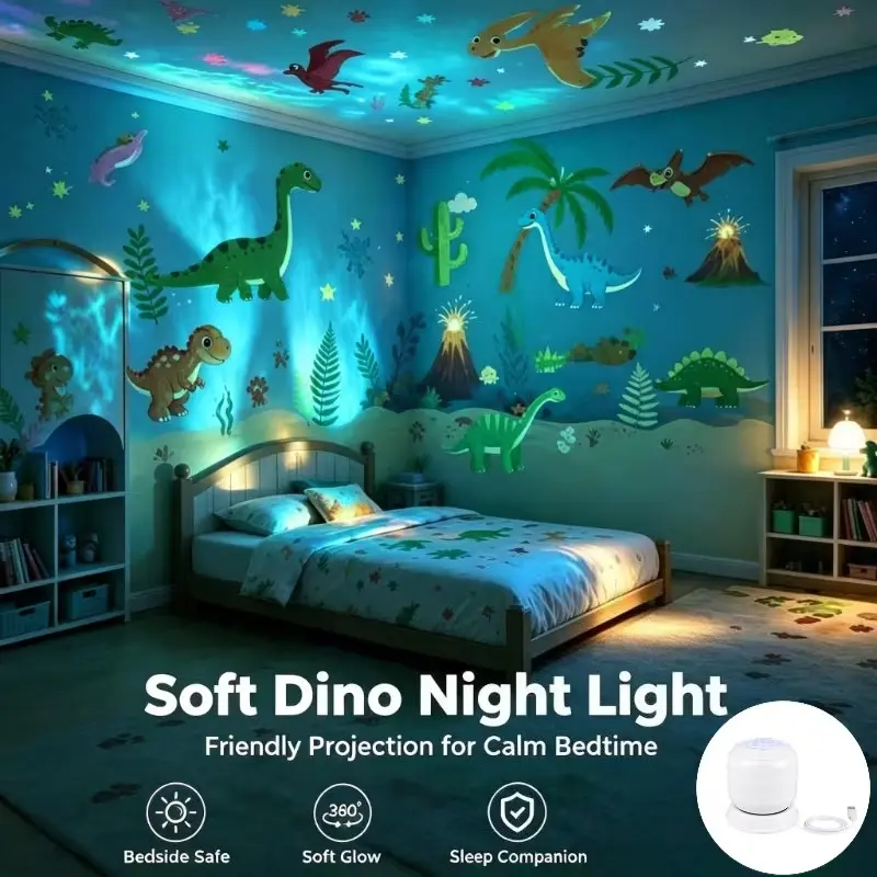 Mini Rotating Light Effects Projector, USB Jurassic Dinosaur Projection Lamp, Bedroom Decor, Birthday Parties, Excellent Gift