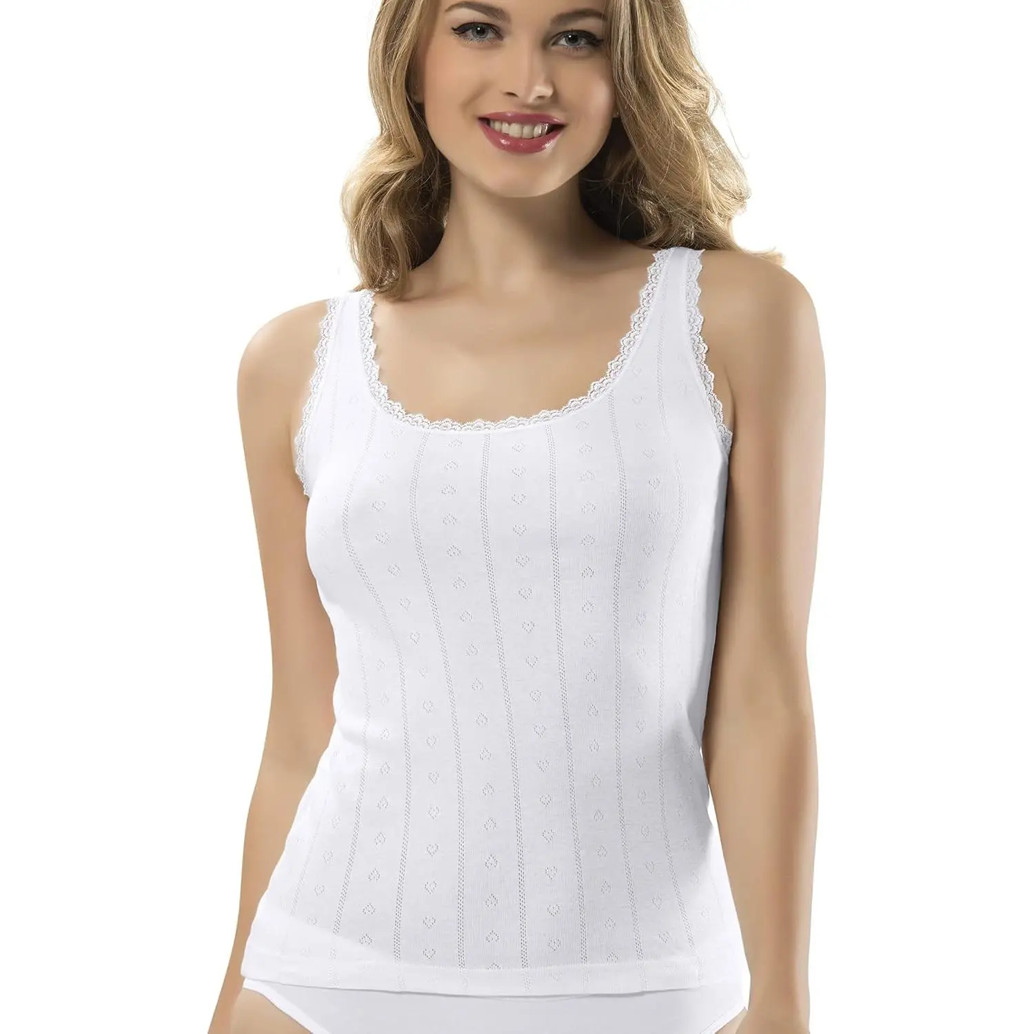 Women's All Cotton Camisole - Airy Soft Comfy Tank Top Cami Undershirt for Comfortable Daily Wear
