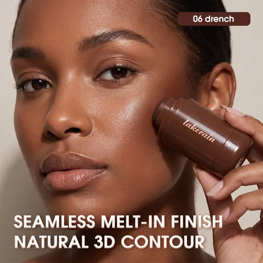 5.3g Portable Balm Cream Bronzer Stick, Natural Face Contouring, Create Defined V-Shaped Face, Pocket-Sized Blush Makeup