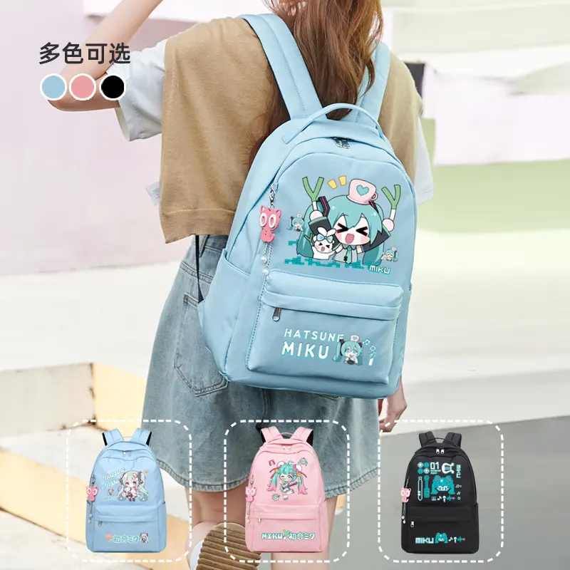 Hatsune Miku Themed Backpack – Cute, Ultra-Lightweight, Large-Capacity Schoolbag for Girls Gag Toys & Practical Jokes
